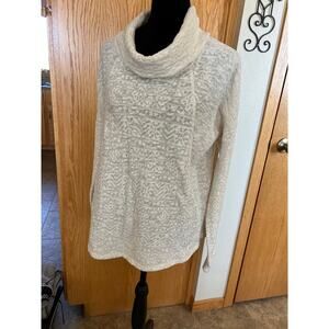 North River long sleeve cowl neck textured sweater, women's size M